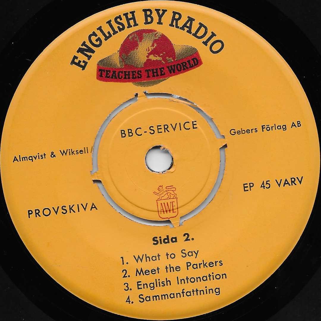 SELA 352 Provskiva Various from the BBC records and Tapes library Label